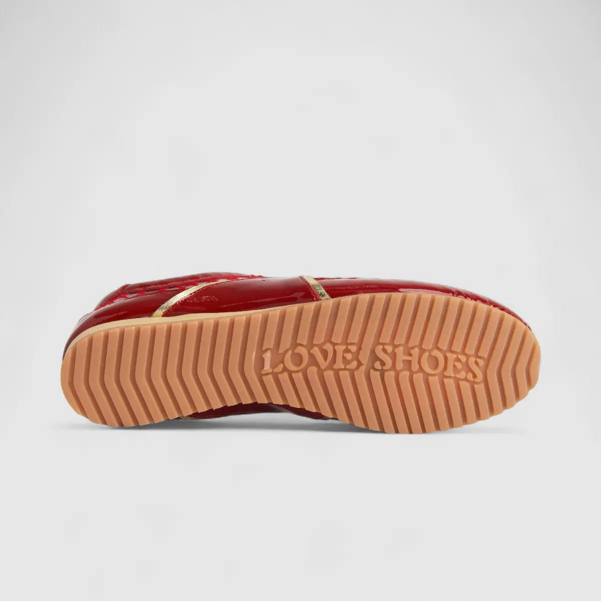 Morbido Ladies Leather Sneaker Red PON005