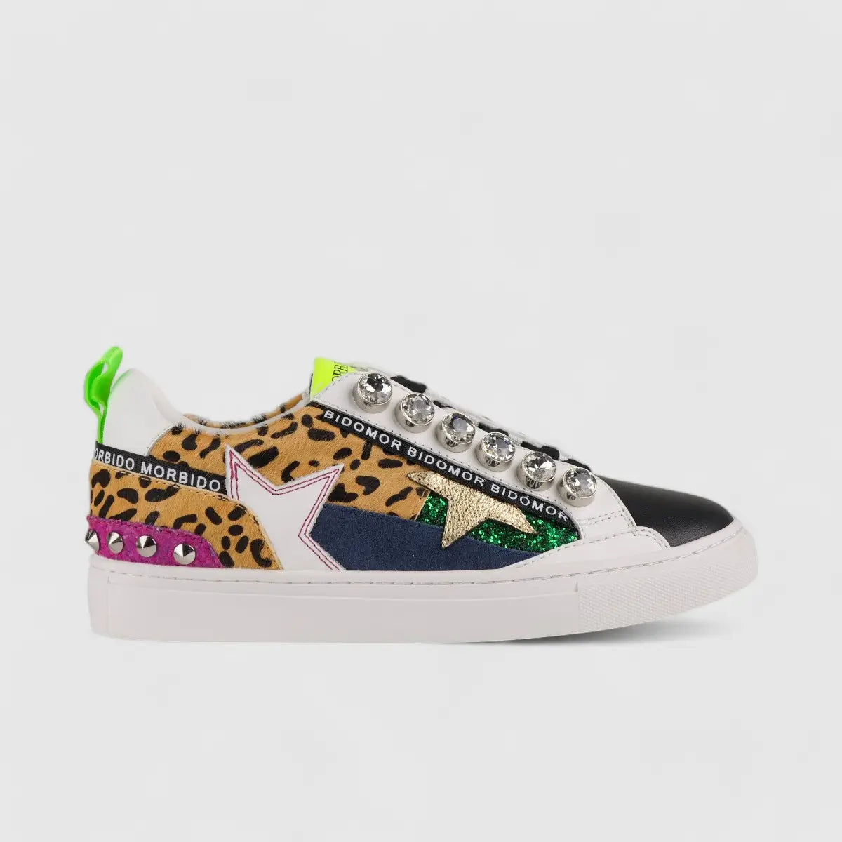 Morbido Ladies Leather Statement Sneakers Black BIL011 Sneakers | familyshoecentre