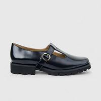 Morbido Leather Ladies Pump  Black PON028