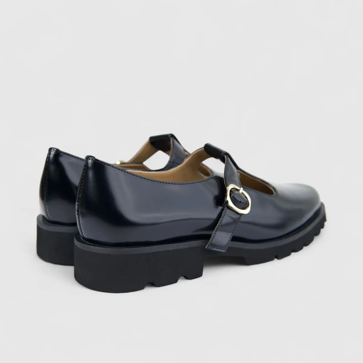 Morbido Leather Ladies Pump  Black PON028