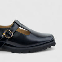 Morbido Leather Ladies Pump  Black PON028