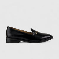 Morbido Leather Moc Pump Loafer Black NSH500-18 Pumps | familyshoecentre