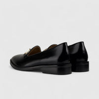 Morbido Leather Moc Pump Loafer Black NSH500-18 Pumps | familyshoecentre