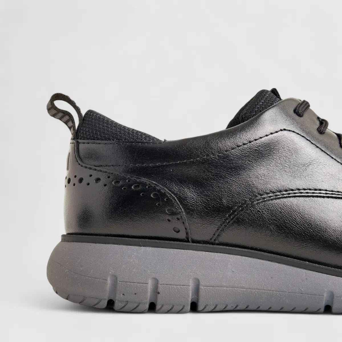 Nunn Bush Stance Mens Plain Lace Up Comfort Black NB7 Oxfords | familyshoecentre