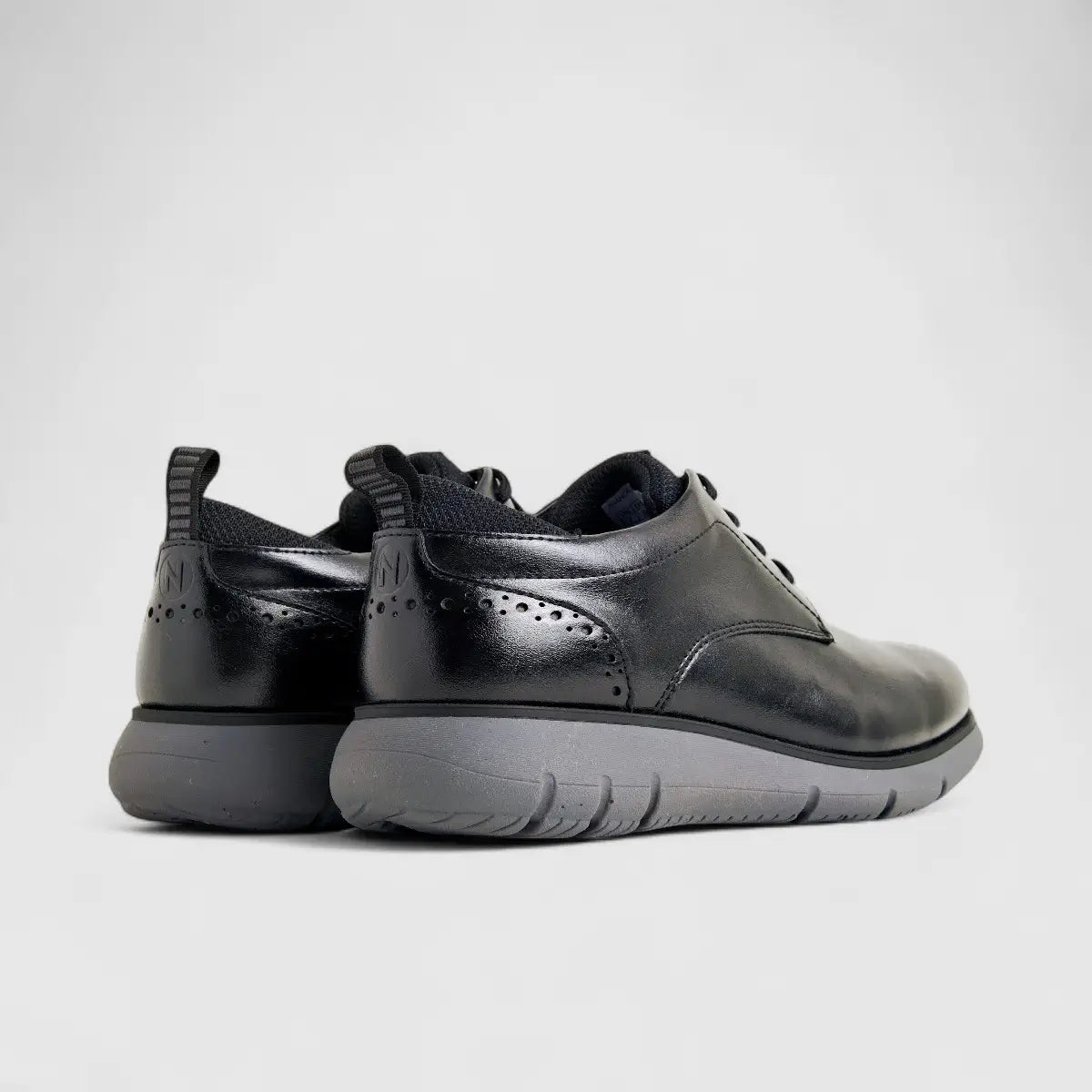 Nunn Bush Stance Mens Plain Lace Up Comfort Black NB7 Oxfords | familyshoecentre