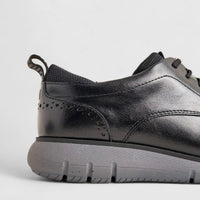 Nunn Bush Stance Mens Plain Lace Up Comfort Black NB7 Oxfords | familyshoecentre
