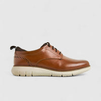 Nunn Bush Stance Mens Plain Lace Up Comfort Cognac NB8 Oxfords | familyshoecentre