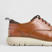 Nunn Bush Stance Mens Plain Lace Up Comfort Cognac NB8 Oxfords | familyshoecentre