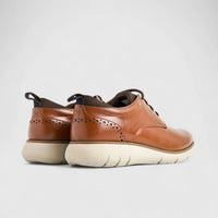 Nunn Bush Stance Mens Plain Lace Up Comfort Cognac NB8 Oxfords | familyshoecentre