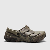 ogs By Florsheim Men's Comfort Clog Boga 973455/340 in khaki/camo pattern, shown in a side profile view.