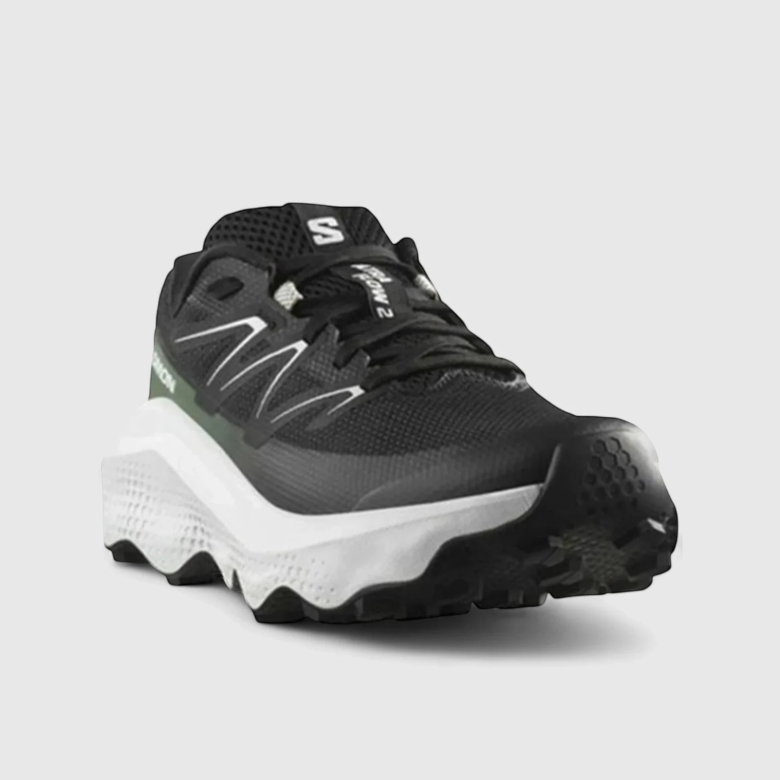 Salomon Men's Sneaker Ultra Flow 2 478835 Black/White/Agave Green SL31