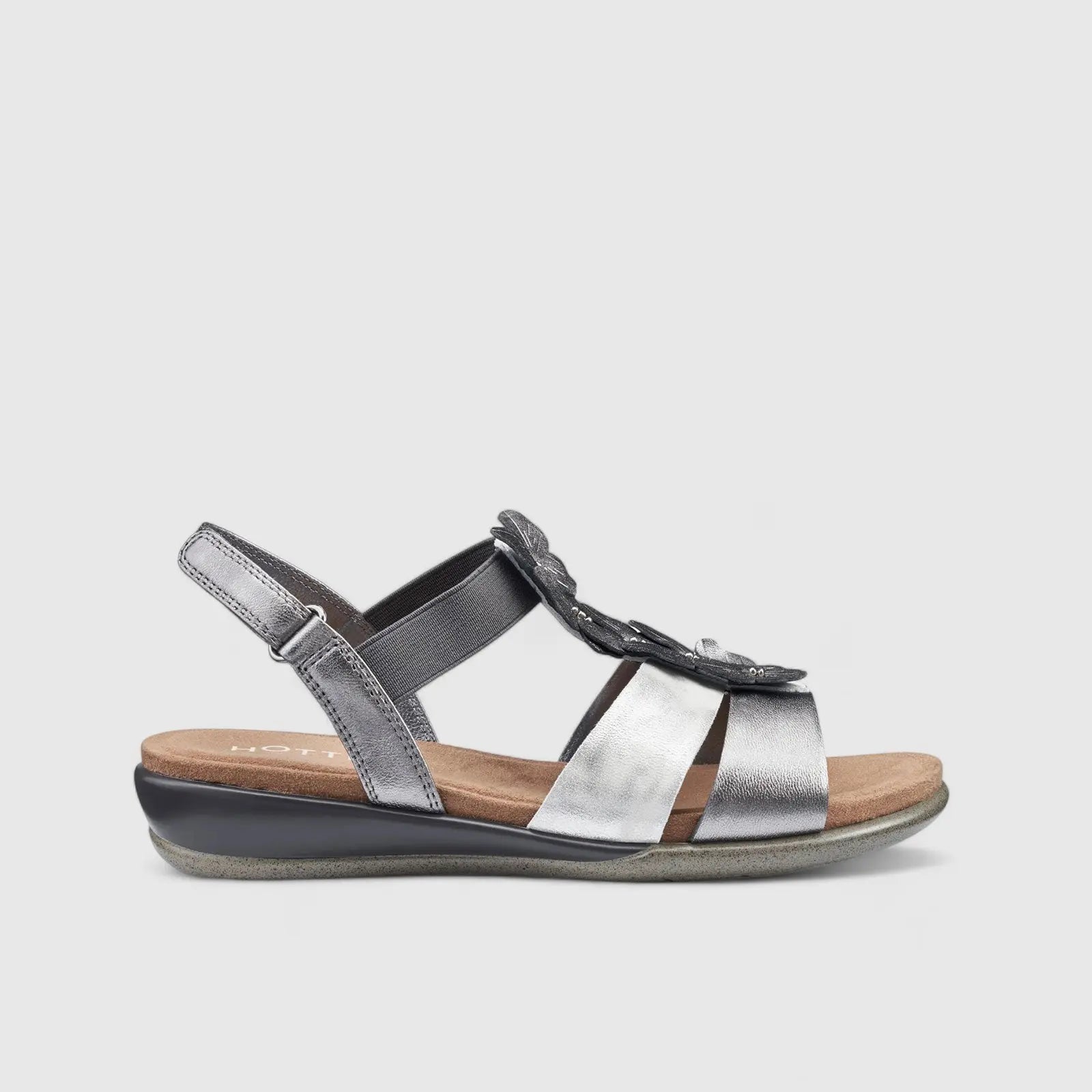 Pamplona Comfort Sandal Pewter Sandals | familyshoecentre