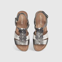 Pamplona Comfort Sandal Pewter Sandals | familyshoecentre