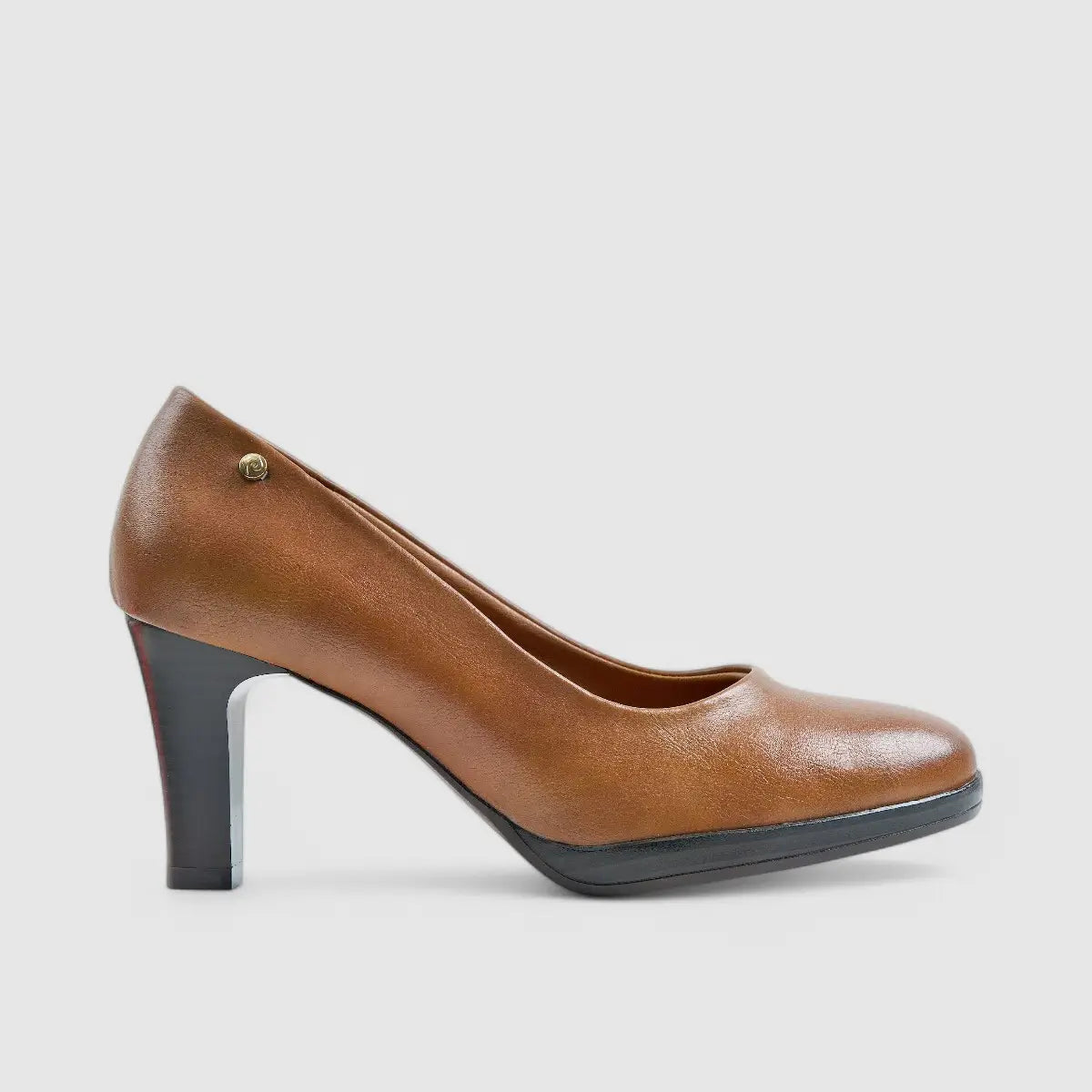 PC Dress Heel Court Shoe Tan 10708 Heels | familyshoecentre