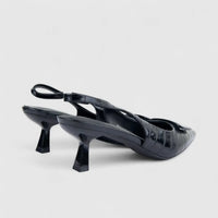PC Ladies Dress Slingback Court With Kitten Heel PCL10936 Black PC373