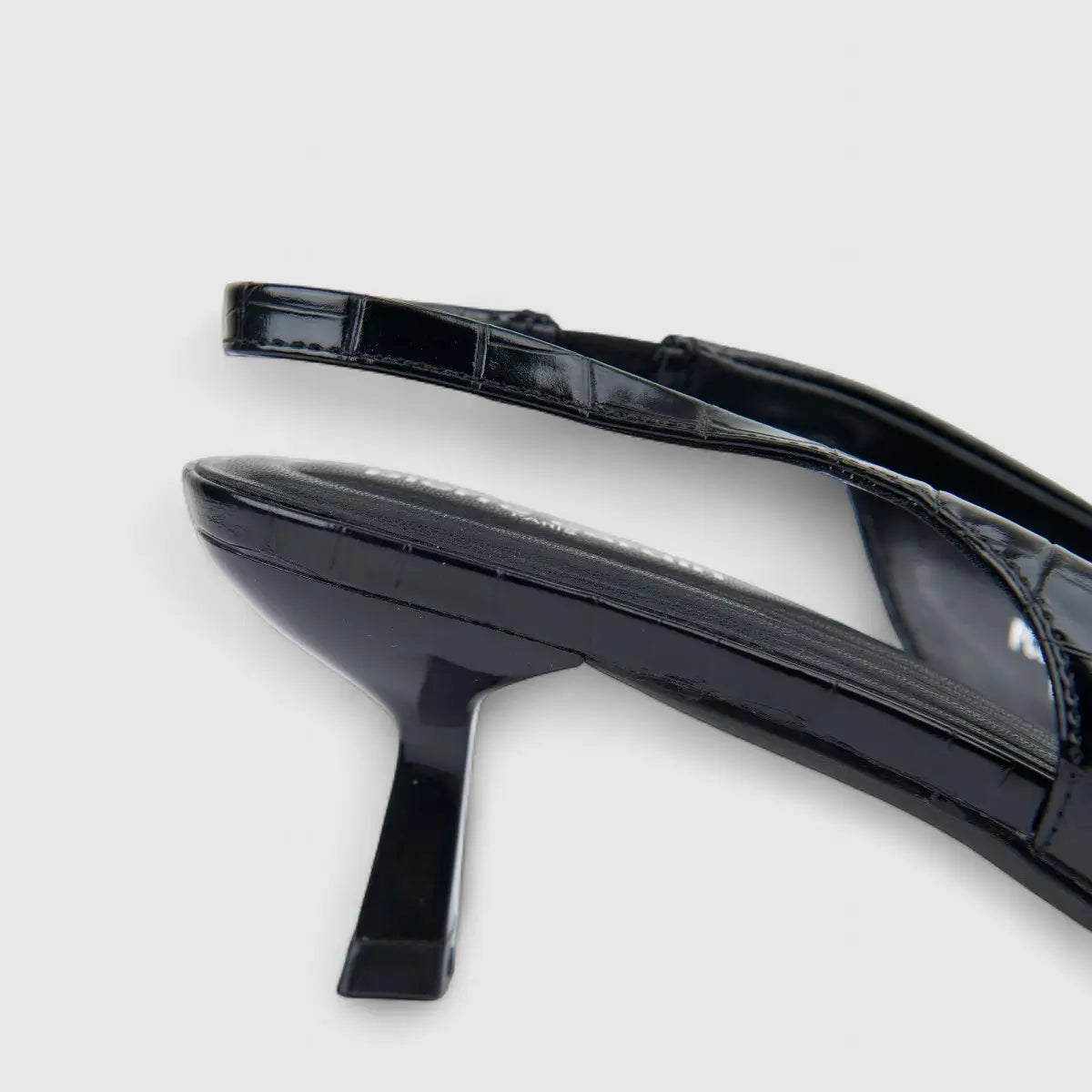 PC Ladies Dress Slingback Court With Kitten Heel PCL10936 Black PC373