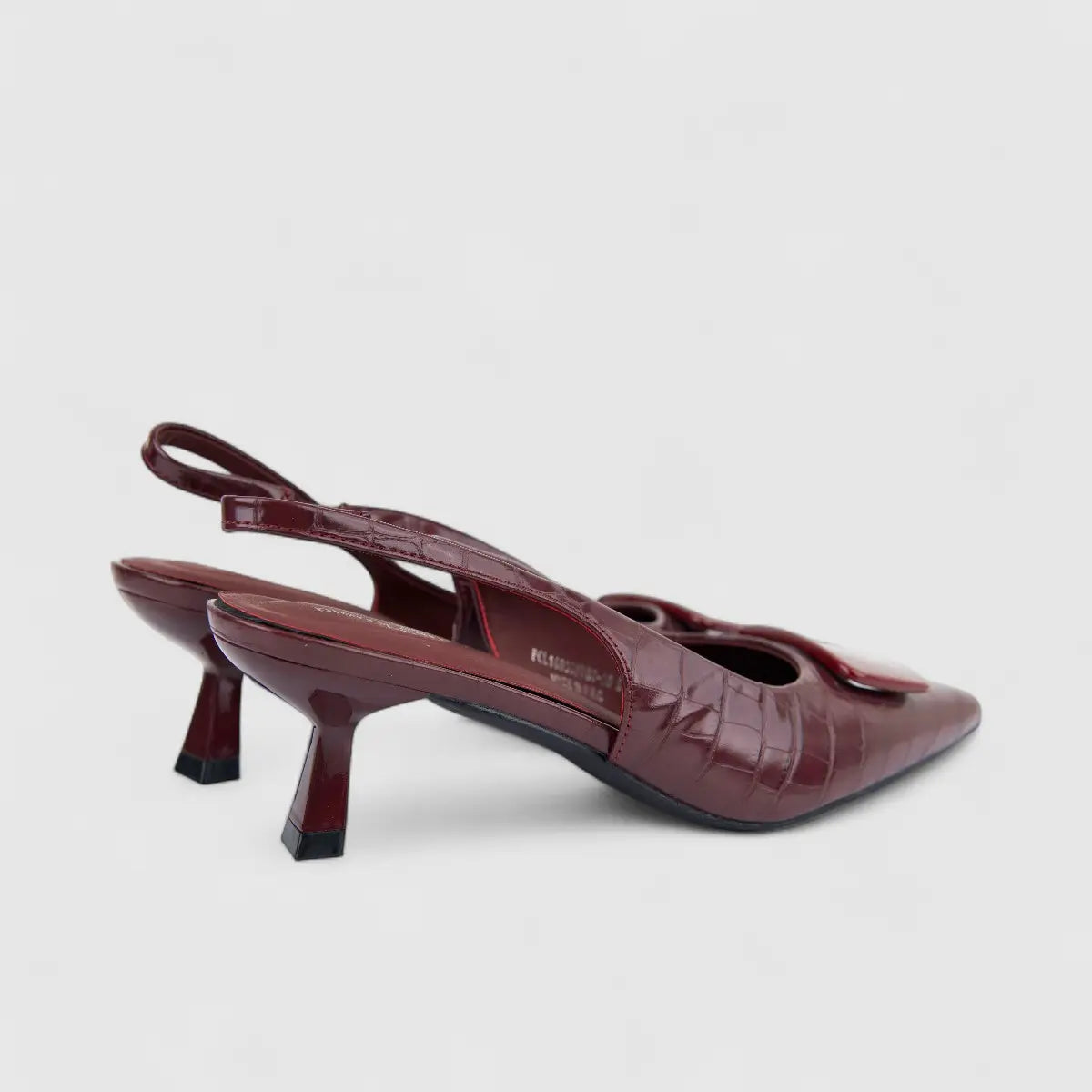 PC Ladies Dress Slingback Court With Kitten Heel PCL10936 Burgundy PC374