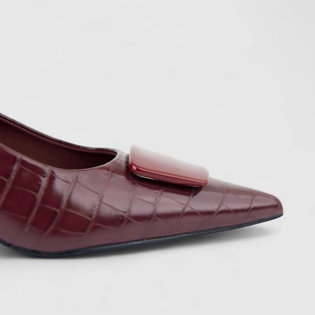 PC Ladies Dress Slingback Court With Kitten Heel PCL10936 Burgundy PC374