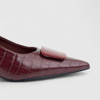 PC Ladies Dress Slingback Court With Kitten Heel PCL10936 Burgundy PC374