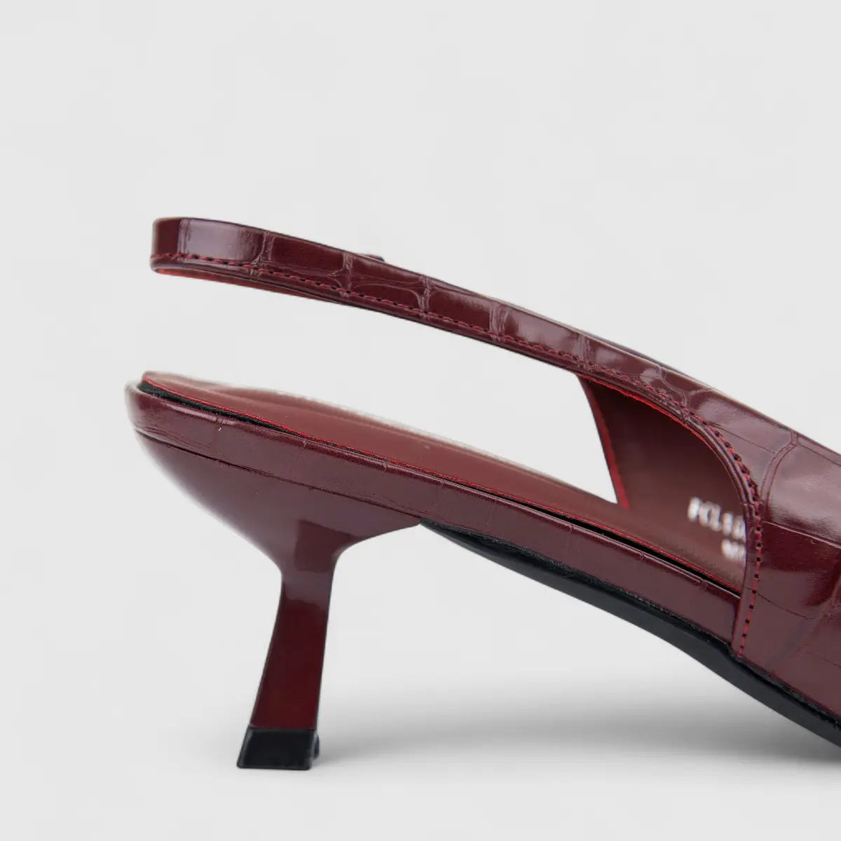 PC Ladies Dress Slingback Court With Kitten Heel PCL10936 Burgundy PC374