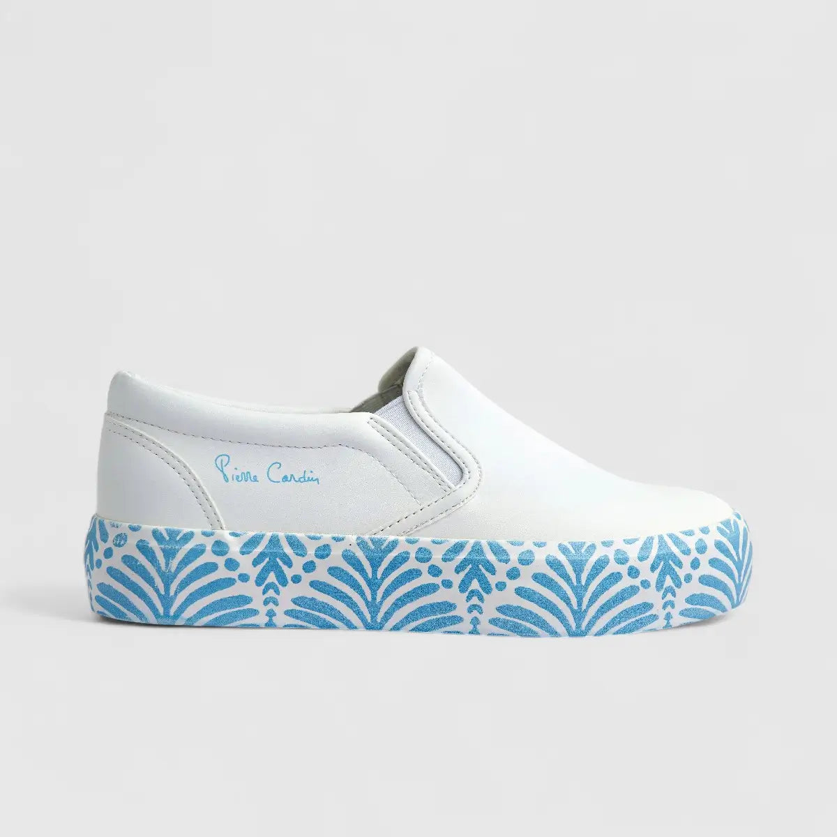 PC Ladies Casual Slip On Sneaker PCL10930 White/Blue PC368