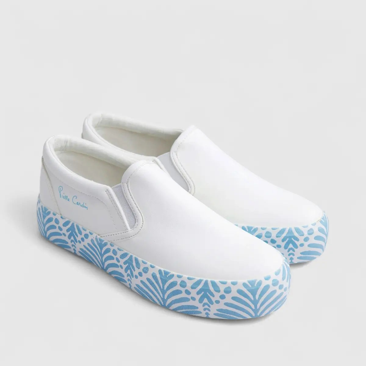 PC Ladies Casual Slip On Sneaker PCL10930 White/Blue PC368