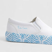 PC Ladies Casual Slip On Sneaker PCL10930 White/Blue PC368