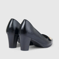 PC ladies Dress Block Heel Court PCL10954 Black PC367