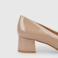 PC Ladies Dress Court With Block Heel PCL10935 Nude PC371