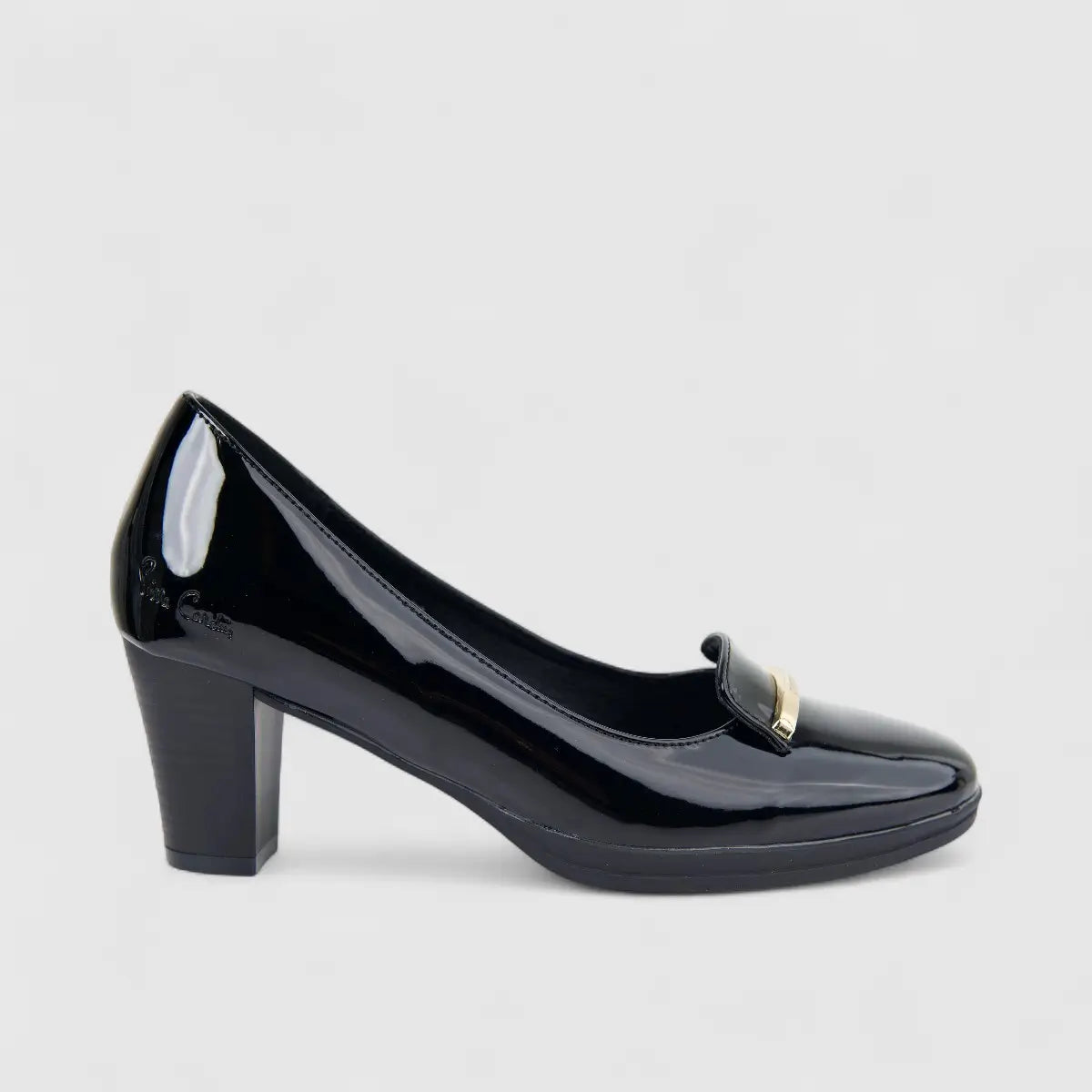 PC Ladies Dress Court With Block Heel PCL10968 Black PC370
