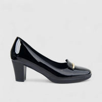 PC Ladies Dress Court With Block Heel PCL10968 Black PC370