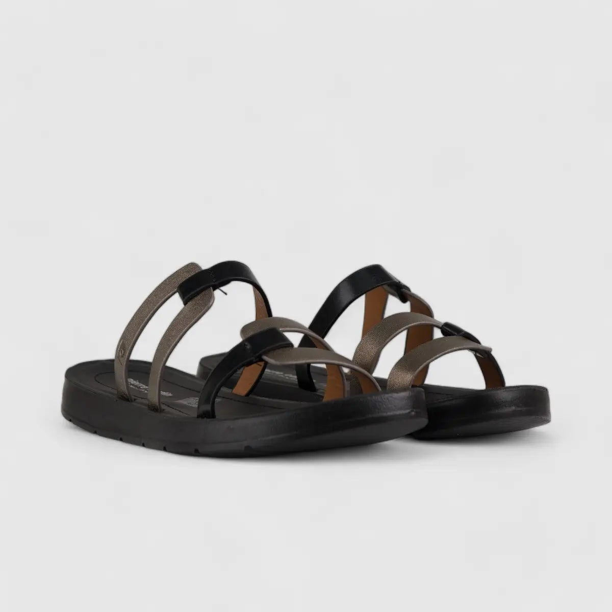 PC Ladies Comfort Push In Sandal PCL10572 Black Pewter PC315