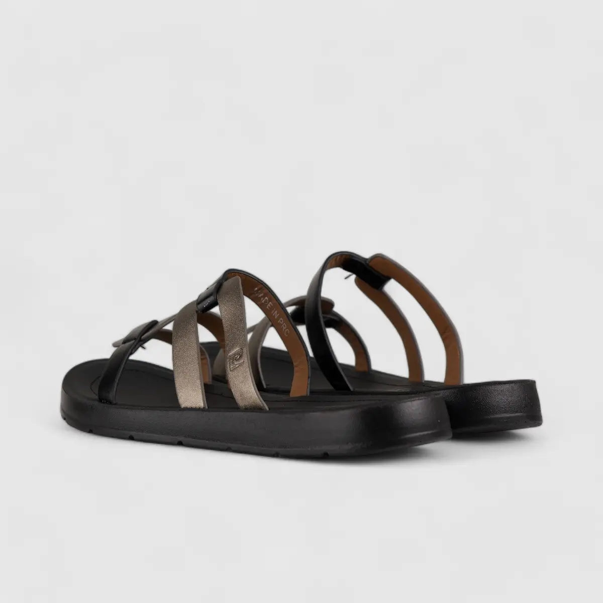PC Ladies Comfort Push In Sandal PCL10572 Black Pewter PC315