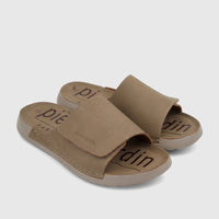 PC Men's Casual Comfort Sandal in taupe with an adjustable strap, designed for relaxation and everyday wear.