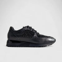 Poletto Ladies Leather Sneaker Black 425704 Sneakers | familyshoecentre