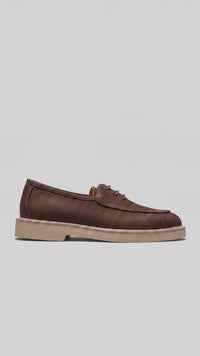 Bulletti Men's Leather Chunky Sole Lace Up B7802M Monarch Brown BK30
