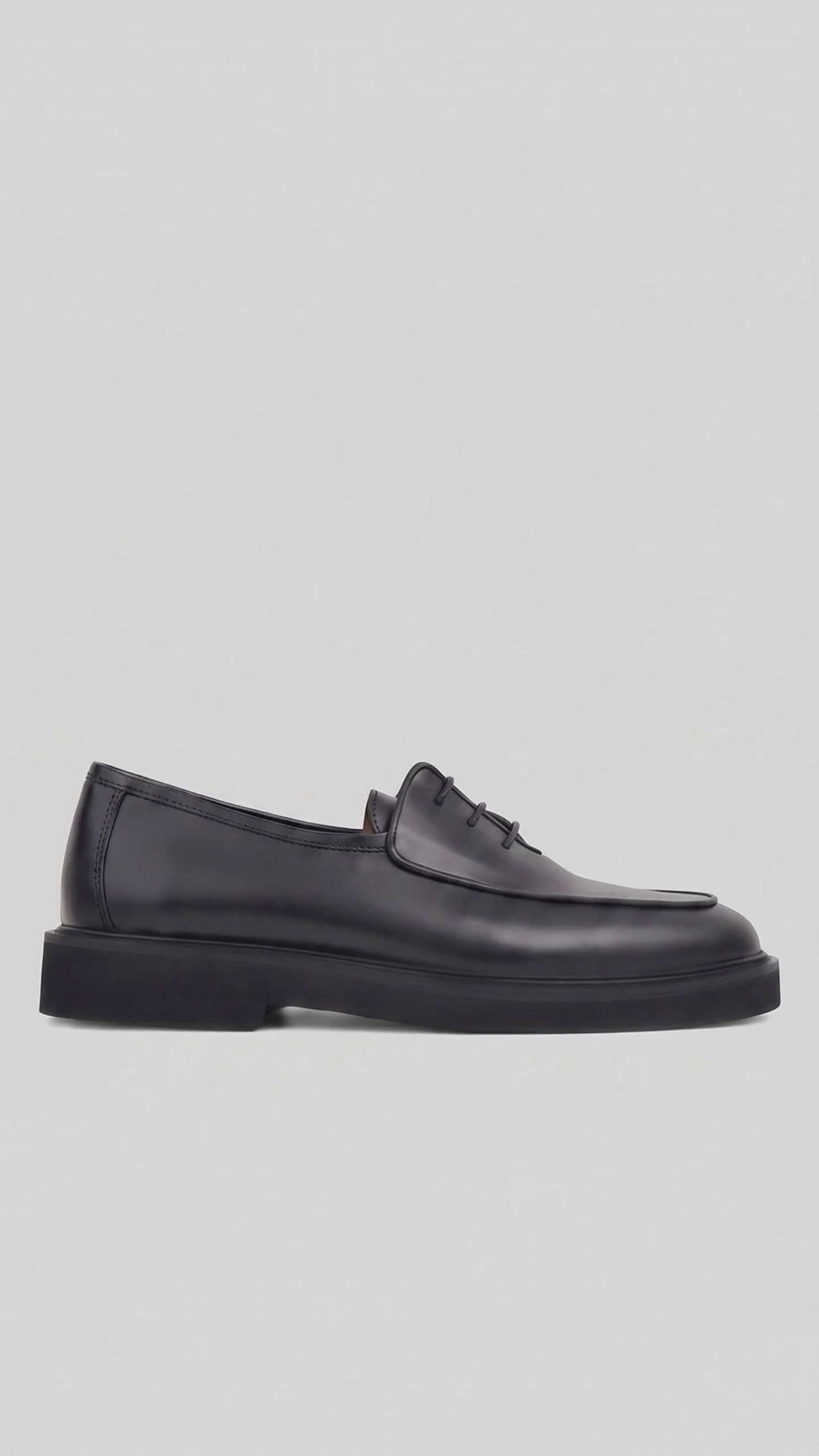 Bulletti Men's Leather Chunky Sole Lace Up B7799M Odyssey Black Patent BK33