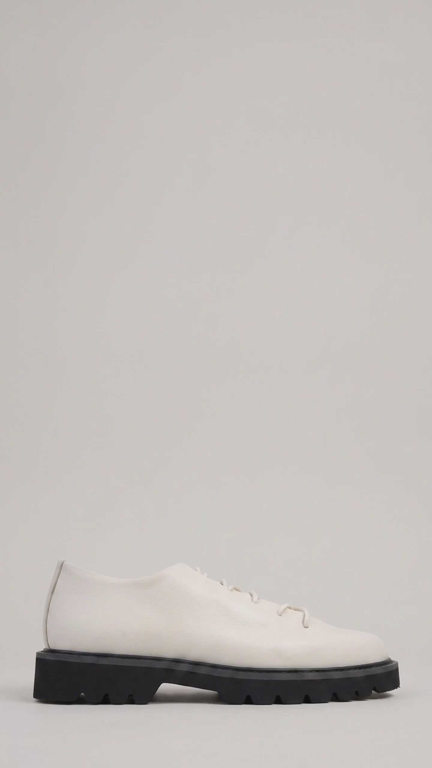 Bulletti Men's Leather Chunky Sole Casual Lace Up B7803M Seawolf Off White BK29
