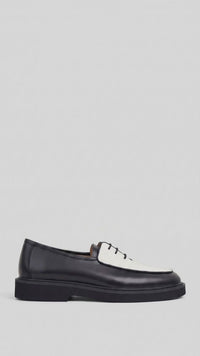 Bulletti Men's Leather Chunky Sole Lace Up B7801M Odyssey Black/White BK31