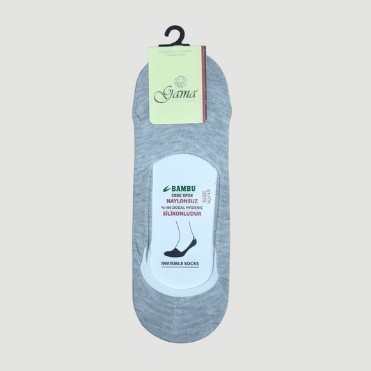 Men's Bamboo Invisible Socks Art No.266 Grey