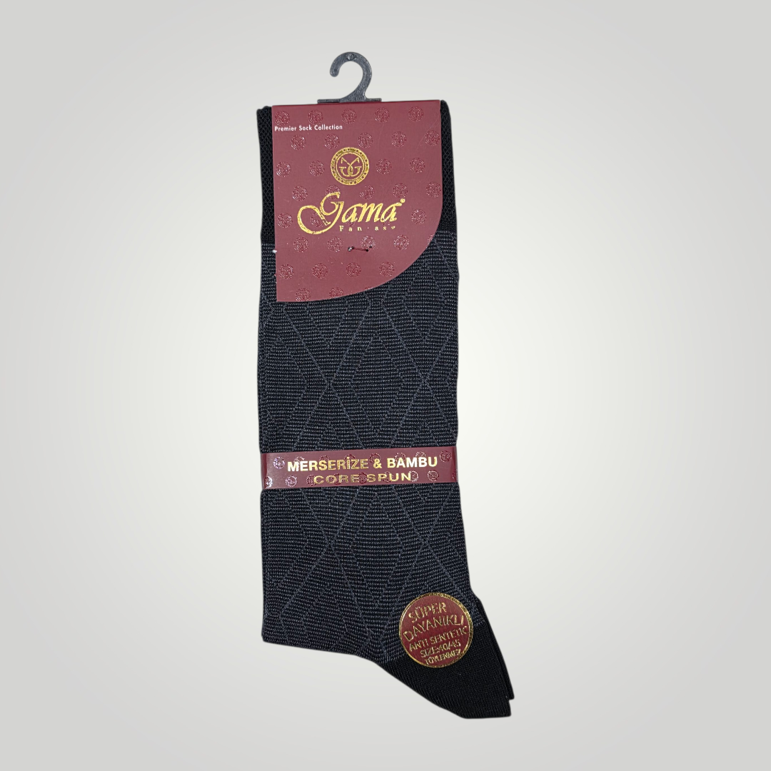 Men's Bamboo Pure Cotton Socks Art No.563 Dark Grey (UK6 TO UK12)