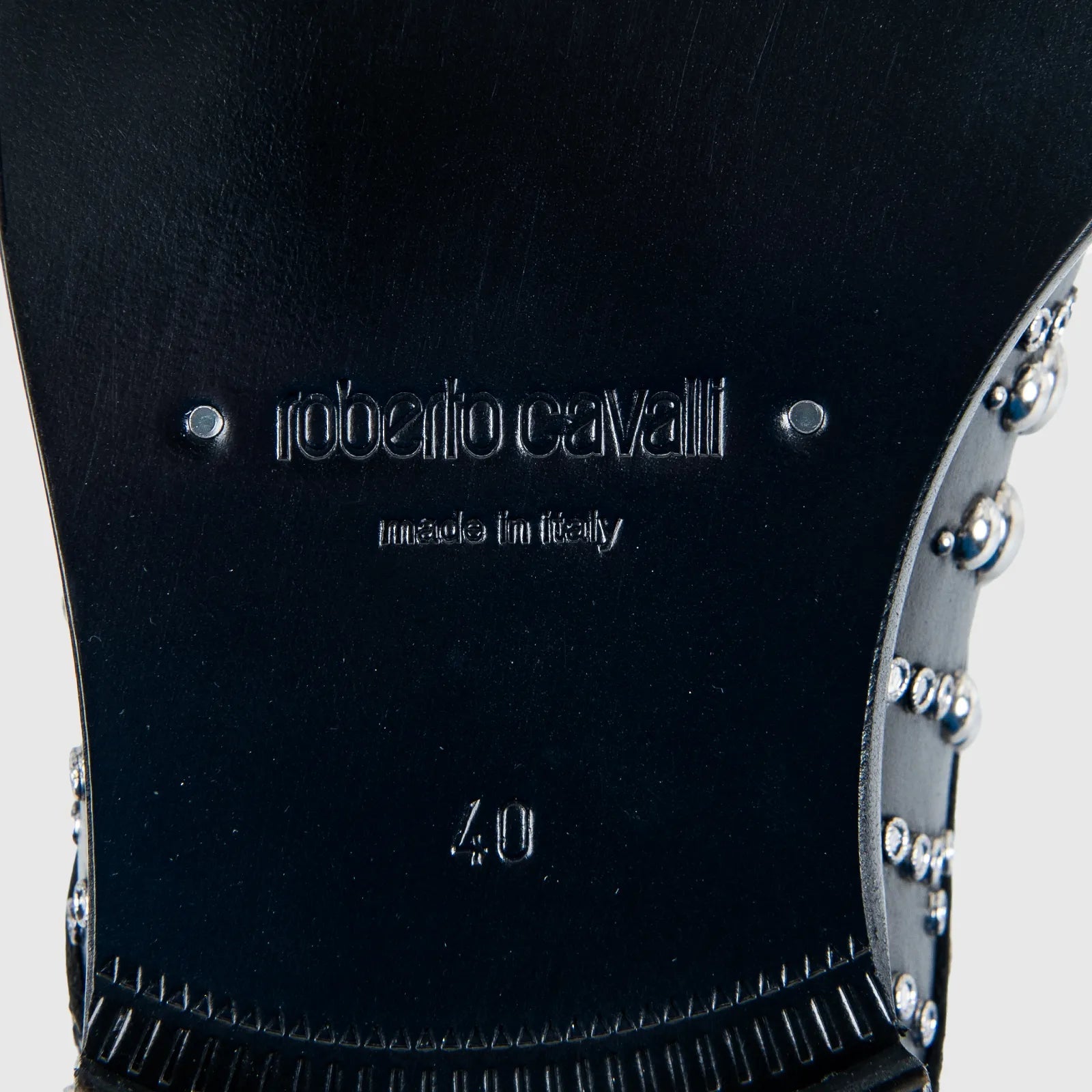 Roberto Cavalli Studs Black 27763 RC5 Oxfords | familyshoecentre