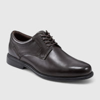 Rockport Charles Road Plain Toe Lace Up Comfort Shoe Brown Oxfords | familyshoecentre