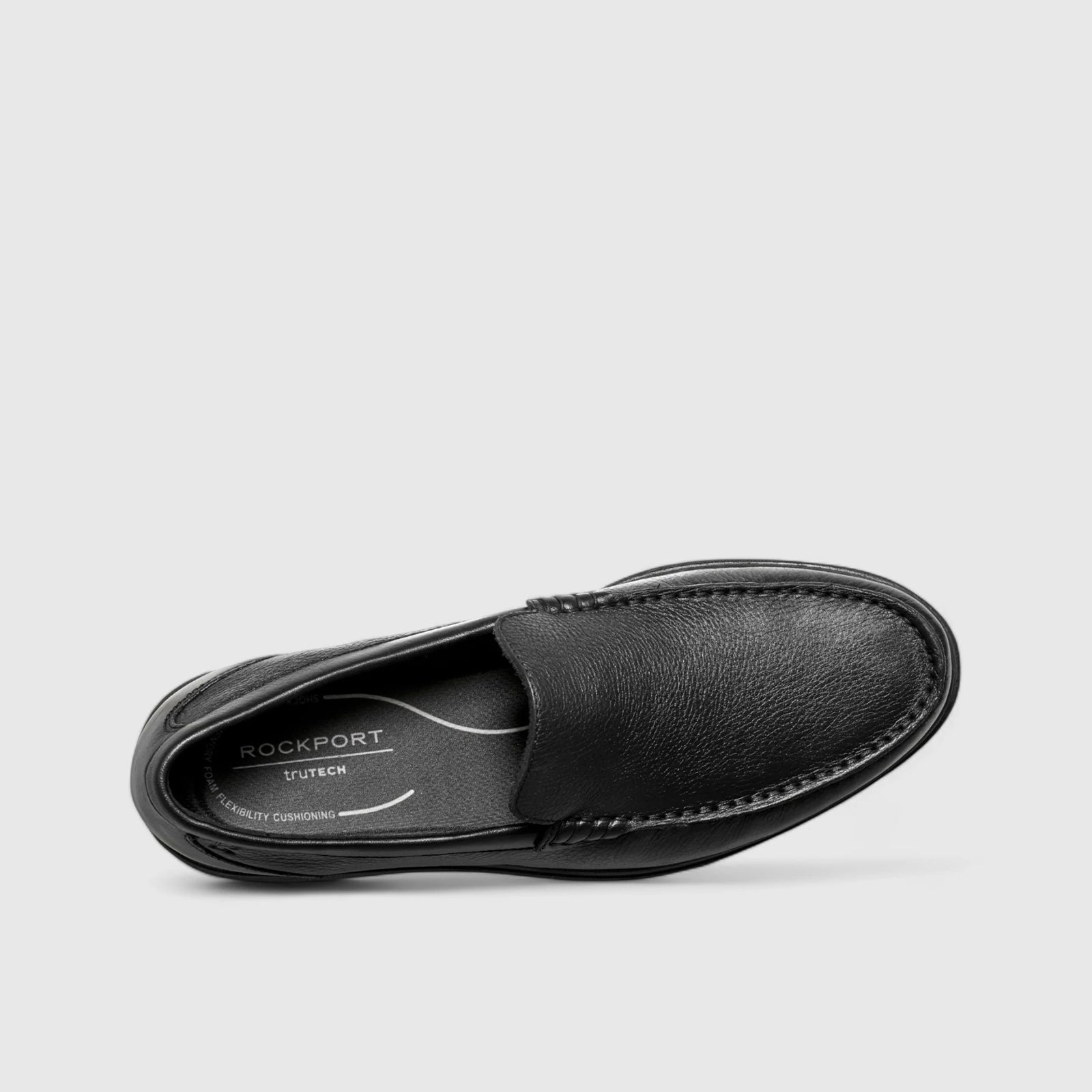 Rockport Slip On Comfort Shoe Jensen Black Slip-ons | familyshoecentre