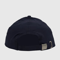 Back view of a Salomon Adjustable Cap in navy blazer, featuring an adjustable strap with a silver buckle.