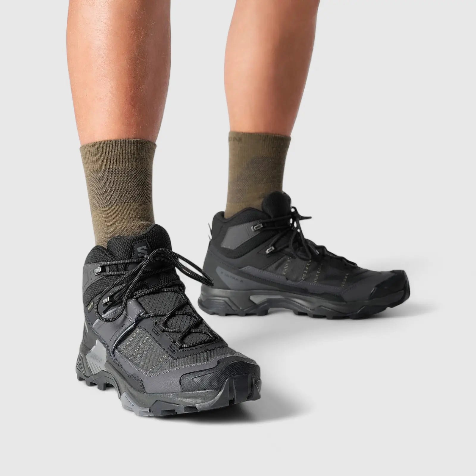 Salomon Men's Boot X Ultra 5 Mid Gtx Gore-Tex 477542 Black/Asphalt/Castlerock SL39
