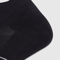 Close-up of a Salomon Men's SUO 0605 Xa Sonic Sock in Deep Black/Alloy, showing knit texture and toe area.