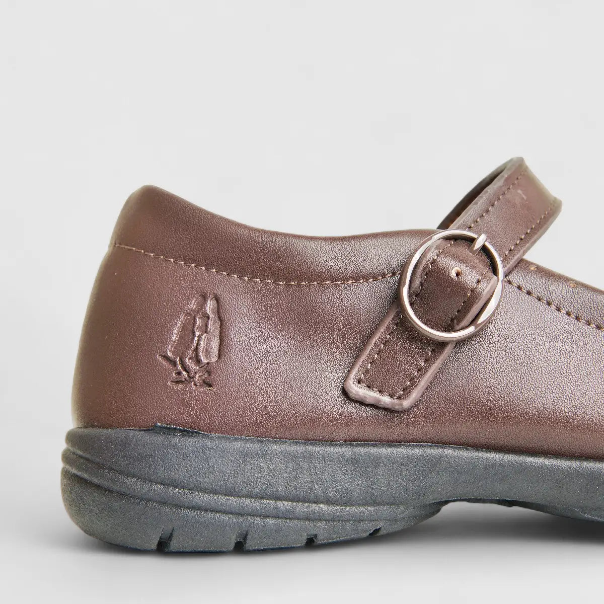 Scala Girls Youths (UK2 TO UK9) Mary Jane Buckle School Shoe HPY00009 Brown HG6
