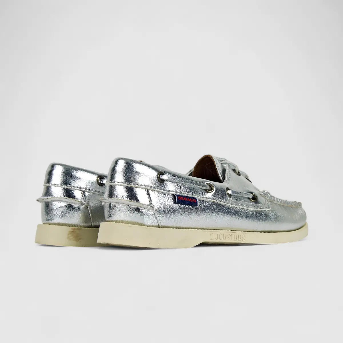 Sebago Ladies Docksides Portland Met 73127GW 988 Silver SD1
