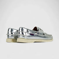 Sebago Ladies Docksides Portland Met 73127GW 988 Silver SD1